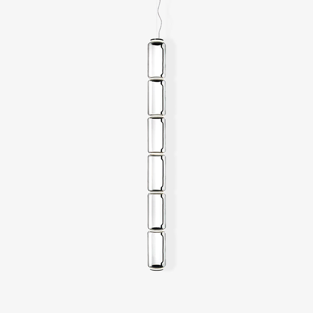 Modular Glass LED Pendant Light with Cylinder, Cone & Bowl Shades