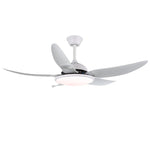 Noctura 48" LED Ceiling Fan Light with Remote – Modern Minimalist Black/White