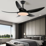 Noctura 48" LED Ceiling Fan Light with Remote – Modern Minimalist Black/White
