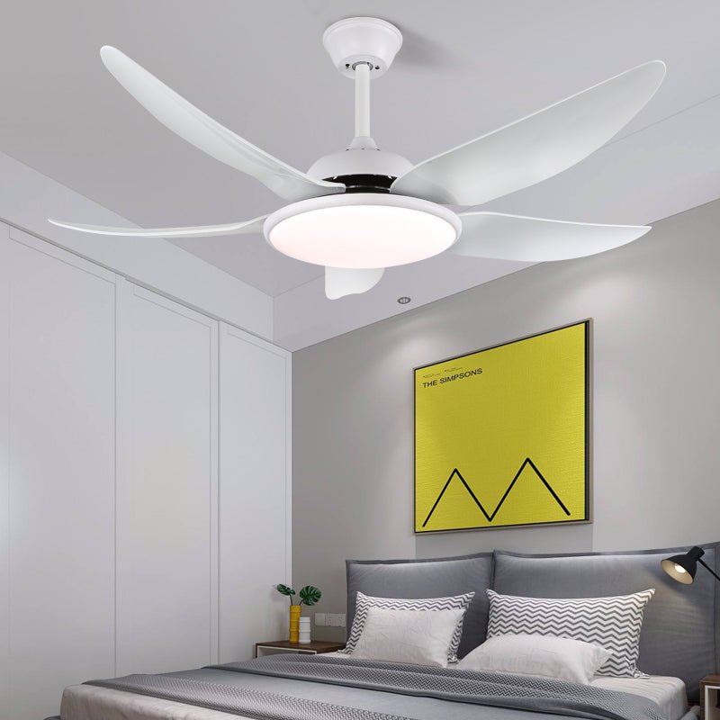 Noctura 48" LED Ceiling Fan Light with Remote – Modern Minimalist Black/White