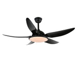 Noctura 48" LED Ceiling Fan Light with Remote – Modern Minimalist Black/White