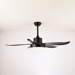 Noctura Glide Ceiling Fan with Integrated LED Light, Modern Black
