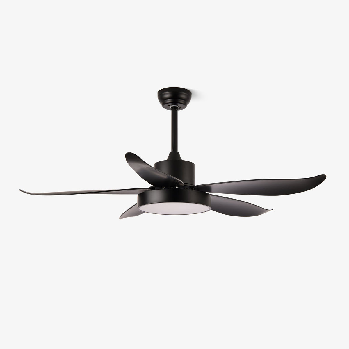 Noctura Glide Ceiling Fan with Integrated LED Light, Modern Black