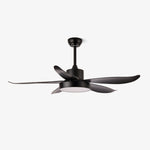 Noctura Glide Ceiling Fan with Integrated LED Light, Modern Black