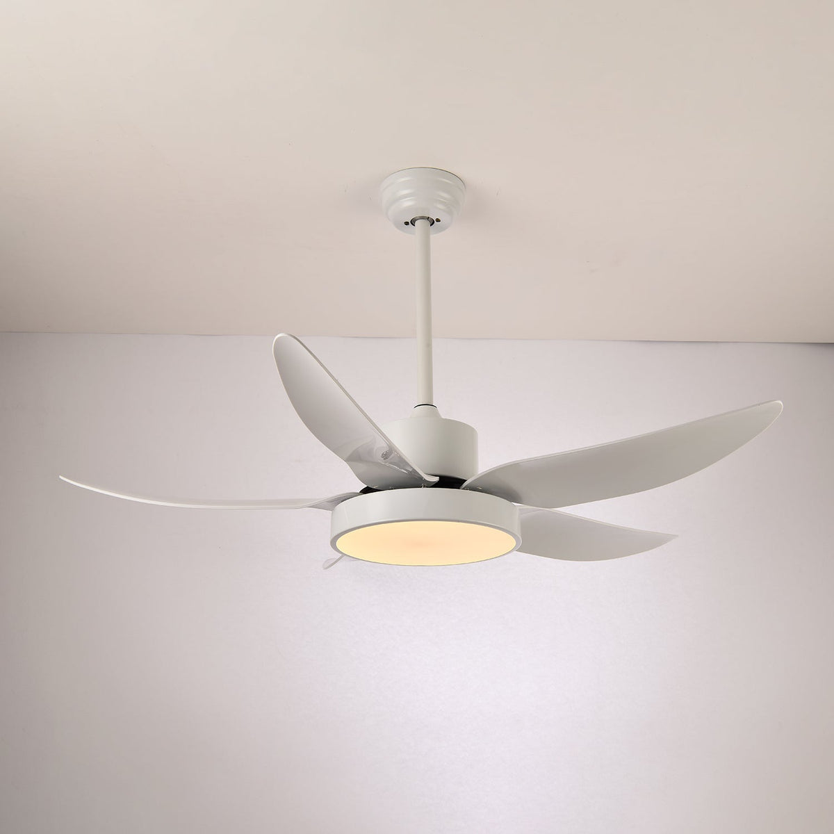 Noctura Glide Ceiling Fan with Integrated LED Light, Modern Black