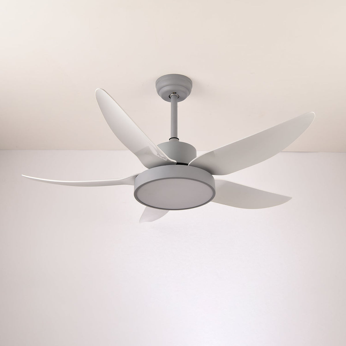 Noctura Glide Ceiling Fan with Integrated LED Light, Modern Black