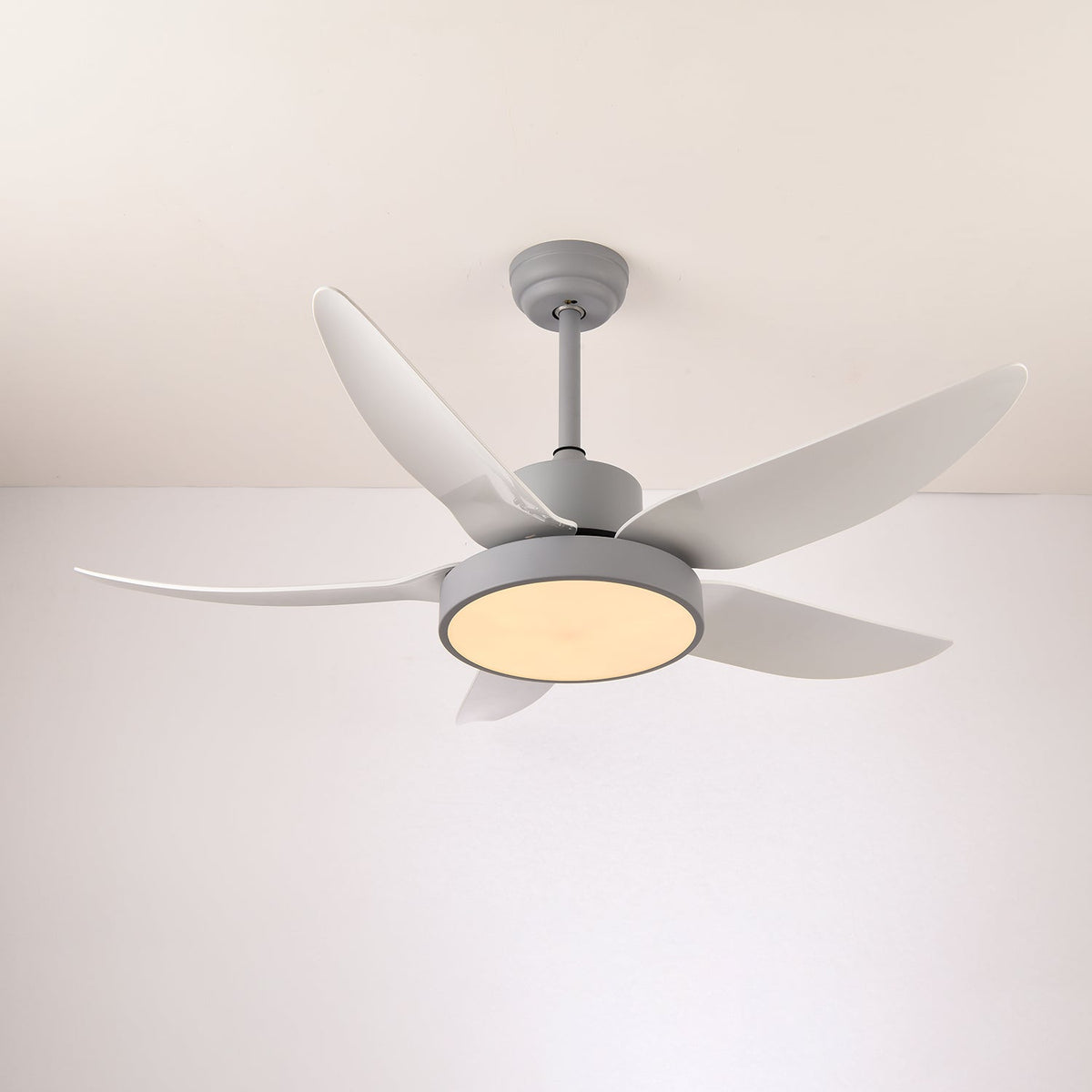 Noctura Glide Ceiling Fan with Integrated LED Light, Modern Black