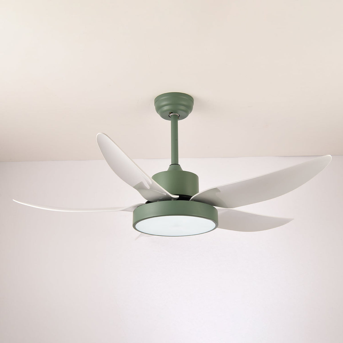 Noctura Glide Ceiling Fan with Integrated LED Light, Modern Black