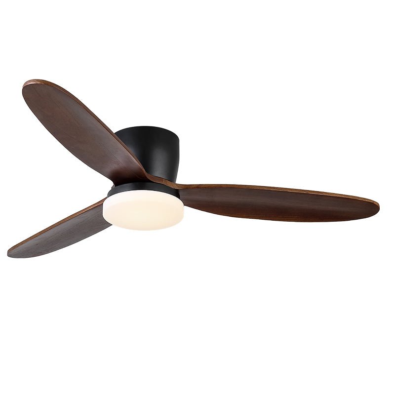Nocturnus Ceiling Fan Light with Wooden Blades and LED