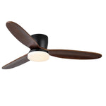 Nocturnus Ceiling Fan Light with Wooden Blades and LED