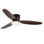 Nocturnus Ceiling Fan Light with Wooden Blades and LED