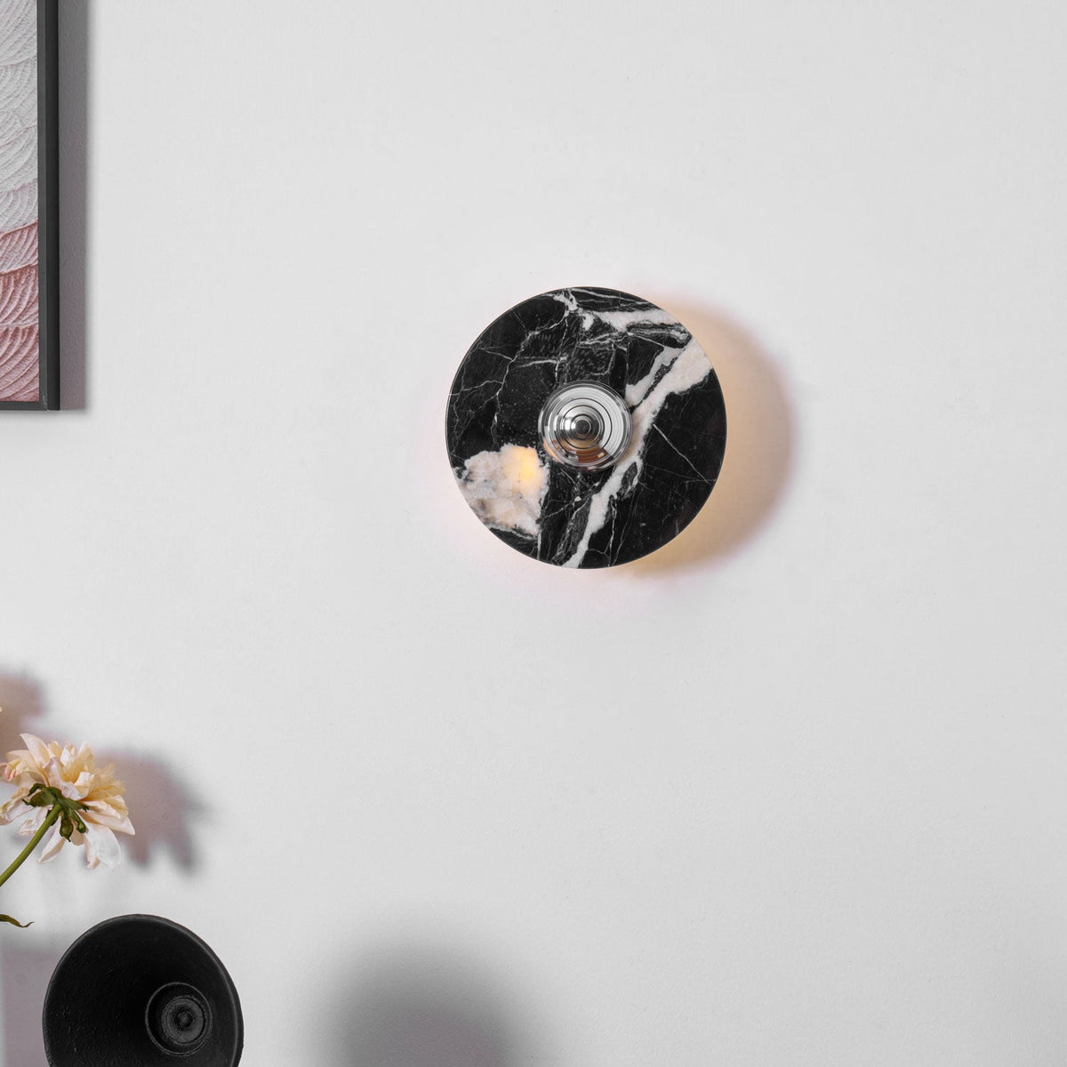 Noireon Marble LED Wall Sconce – Modern Sculptural Lighting