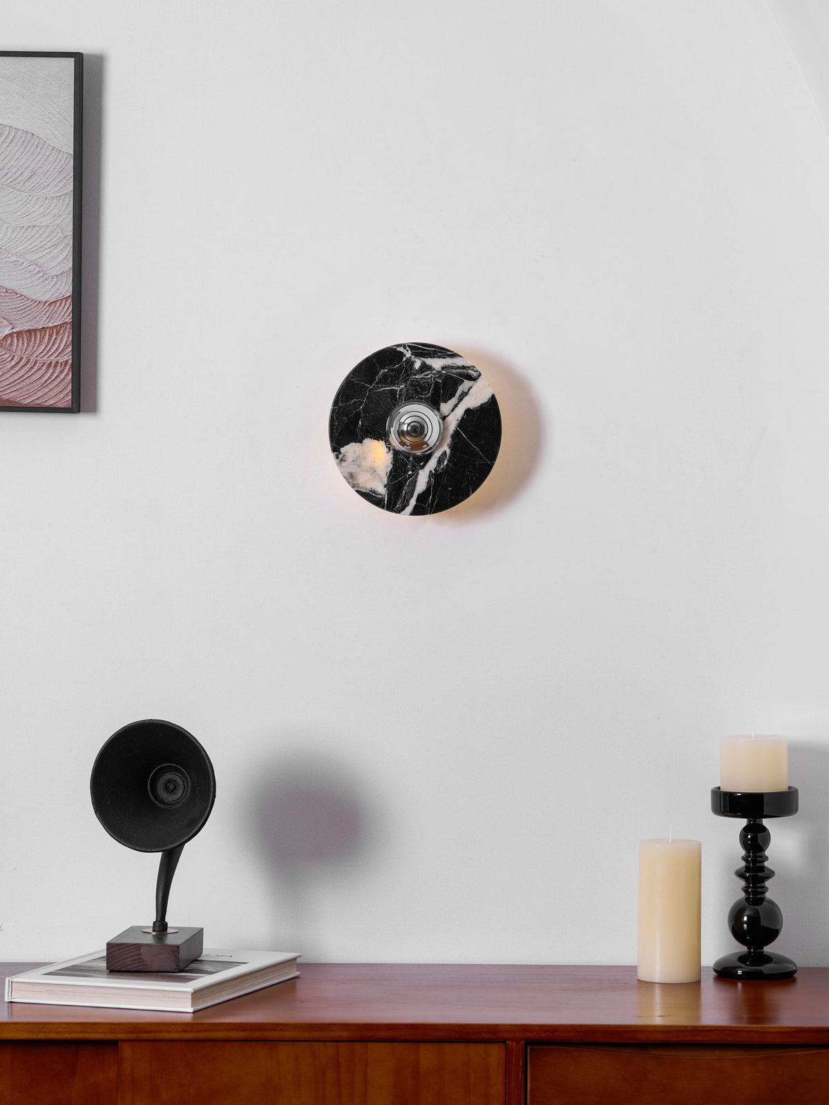 Noireon Marble LED Wall Sconce – Modern Sculptural Lighting