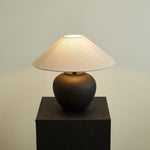 Noirveil Ceramic Table Lamp with Linen Shade for Modern Interiors