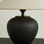 Noirveil Ceramic Table Lamp with Linen Shade for Modern Interiors