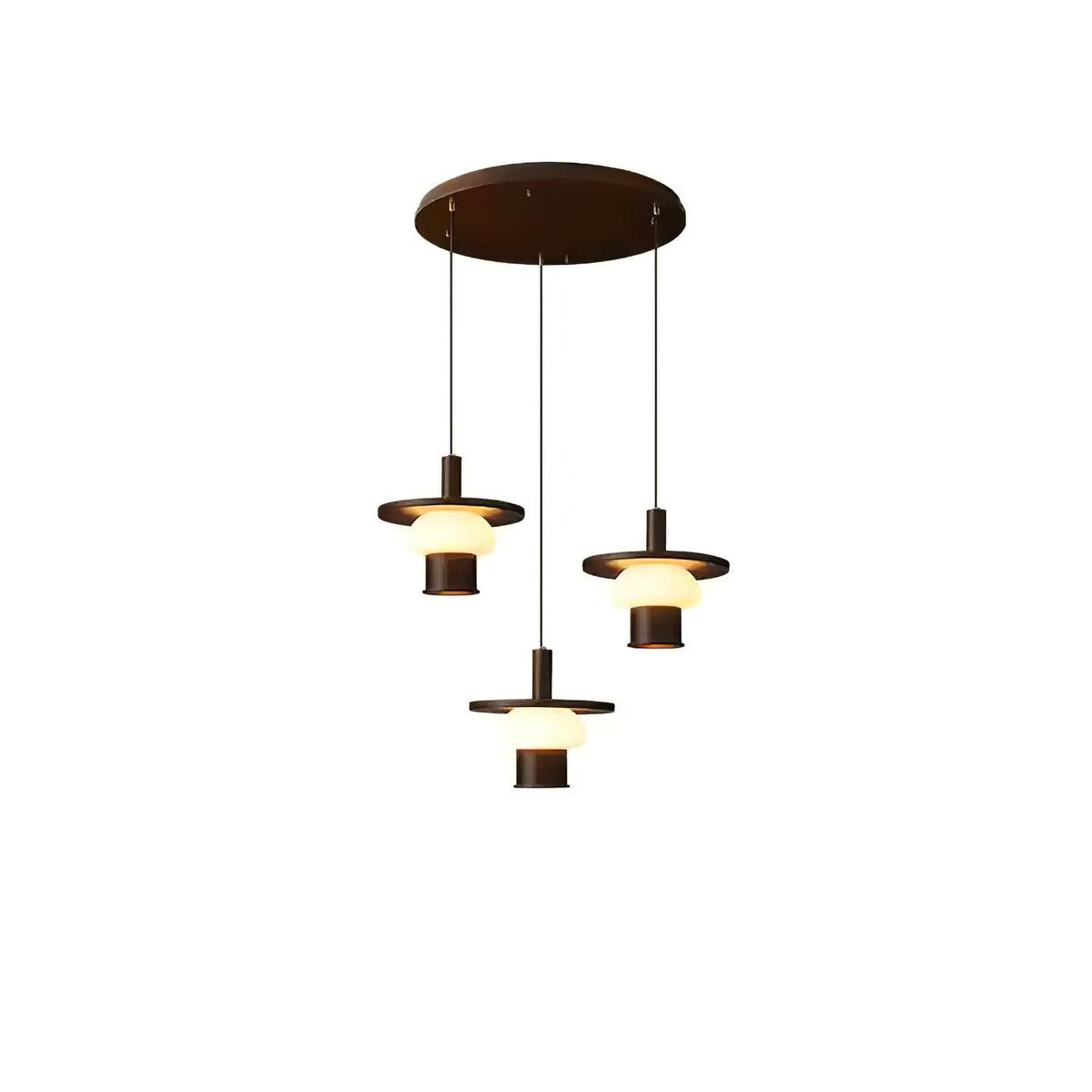 Noka Wood Pendant Light – Modern LED Chandelier for Dining Room and Kitchen Island
