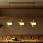 Noka Wood Pendant Light – Modern LED Chandelier for Dining Room and Kitchen Island