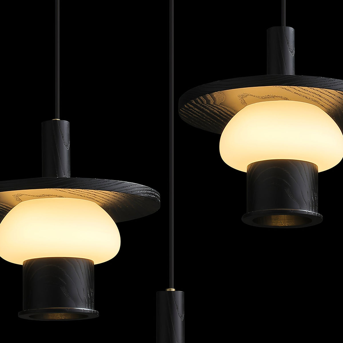 Noka Wood Pendant Light – Modern LED Chandelier for Dining Room and Kitchen Island