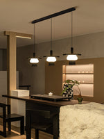 Noka Wood Pendant Light – Modern LED Chandelier for Dining Room and Kitchen Island