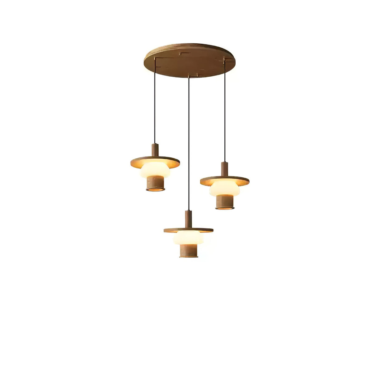 Noka Wood Pendant Light – Modern LED Chandelier for Dining Room and Kitchen Island