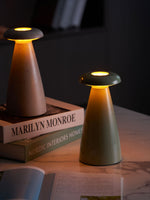 Noko Rechargeable Mushroom Table Lamp in Ceramic Finish