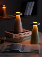 Noko Rechargeable Mushroom Table Lamp in Ceramic Finish