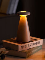 Noko Rechargeable Mushroom Table Lamp in Ceramic Finish