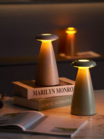 Noko Rechargeable Mushroom Table Lamp in Ceramic Finish
