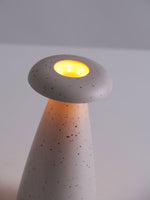 Noko Rechargeable Mushroom Table Lamp in Ceramic Finish