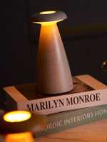 Noko Rechargeable Mushroom Table Lamp in Ceramic Finish