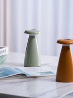 Noko Rechargeable Mushroom Table Lamp in Ceramic Finish