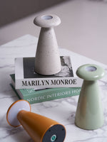 Noko Rechargeable Mushroom Table Lamp in Ceramic Finish