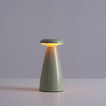 Noko Rechargeable Mushroom Table Lamp in Ceramic Finish