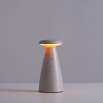 Noko Rechargeable Mushroom Table Lamp in Ceramic Finish