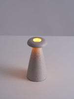 Noko Rechargeable Mushroom Table Lamp in Ceramic Finish