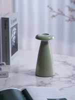 Noko Rechargeable Mushroom Table Lamp in Ceramic Finish