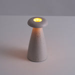 Noko Rechargeable Mushroom Table Lamp in Ceramic Finish