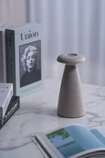 Noko Rechargeable Mushroom Table Lamp in Ceramic Finish