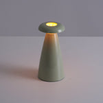 Noko Rechargeable Mushroom Table Lamp in Ceramic Finish