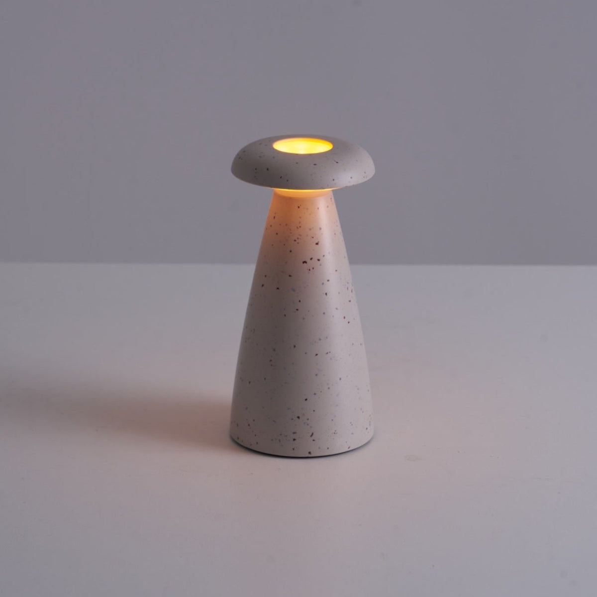 Noko Rechargeable Mushroom Table Lamp in Ceramic Finish