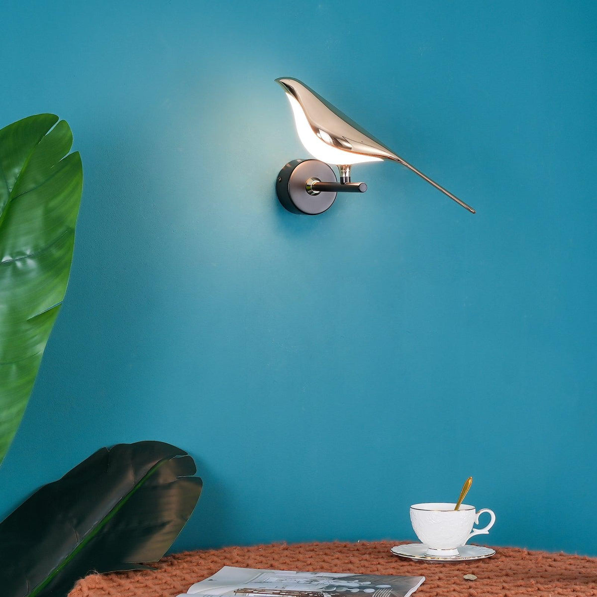 Nomi Plug-In Wall Sconce with Adjustable Bird Accent