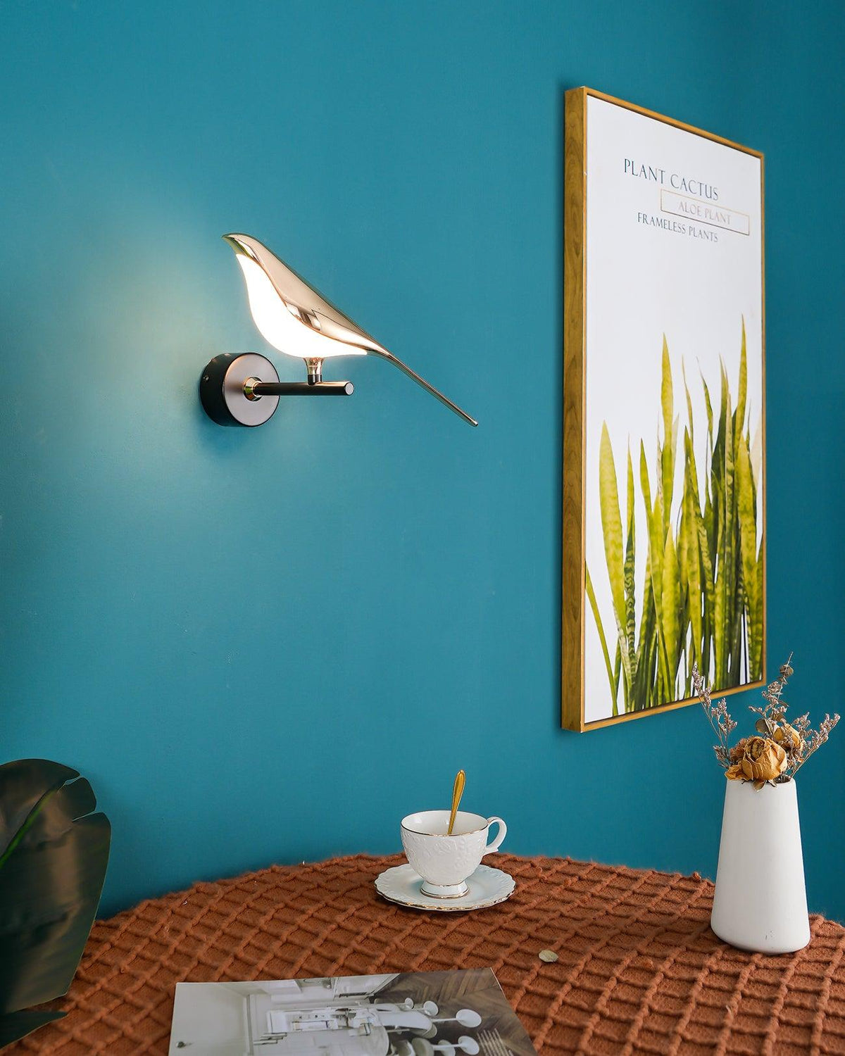 Nomi Plug-In Wall Sconce with Adjustable Bird Accent