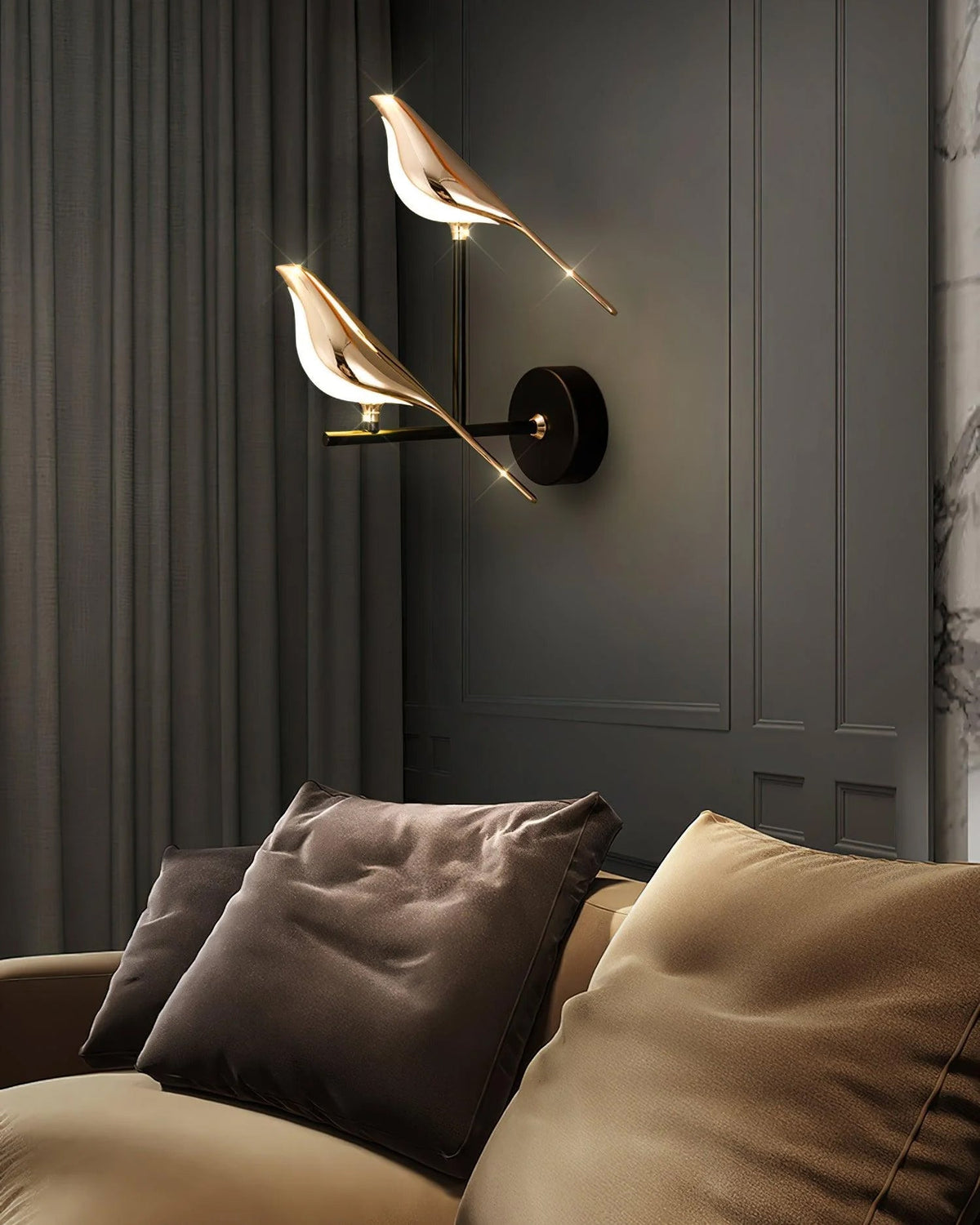 Nomi Plug-In Wall Sconce with Adjustable Bird Accent