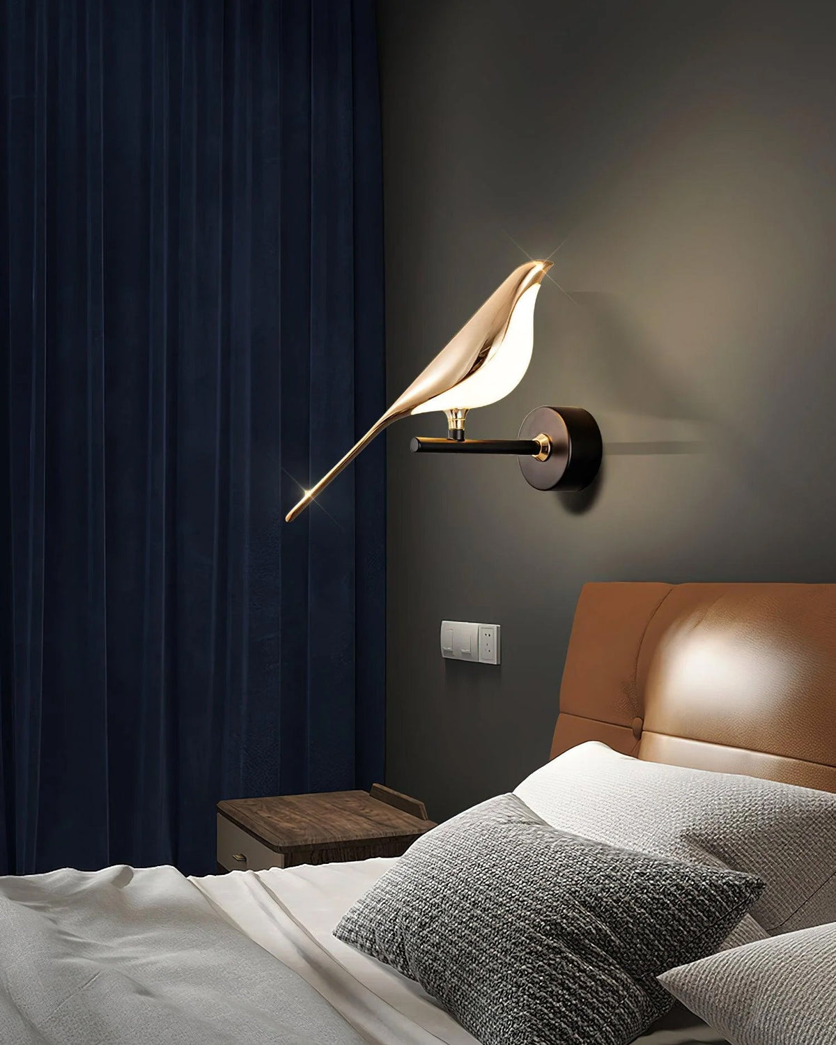Nomi Plug-In Wall Sconce with Adjustable Bird Accent