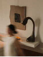 Noor Sculptural Table Lamp in Bronze – Modern Art Deco Accent Light