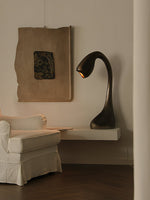Noor Sculptural Table Lamp in Bronze – Modern Art Deco Accent Light