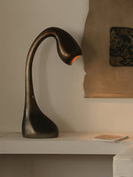 Noor Sculptural Table Lamp in Bronze – Modern Art Deco Accent Light