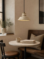 Noralin Travertine Pendant Light – Hand-Carved Natural Stone Lamp