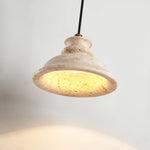 Noralin Travertine Pendant Light – Hand-Carved Natural Stone Lamp