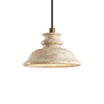 Noralin Travertine Pendant Light – Hand-Carved Natural Stone Lamp